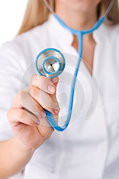 Doctor holding a stethoscope