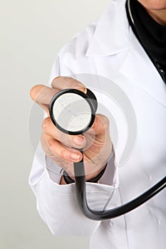 Doctor Holding Stethoscope