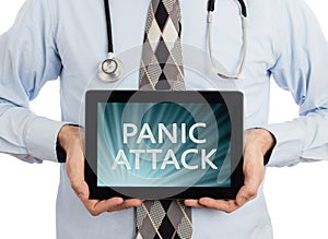 Doctor holding tablet - Panic attack