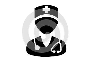 Doctor icon on isolated white background