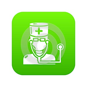 Doctor icon, simple black style