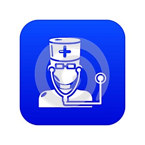 Doctor icon, simple black style