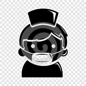 Doctor icon, simple black style