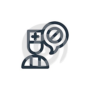 doctor icon vector from quit smoking concept. Thin line illustration of doctor editable stroke. doctor linear sign for use on web