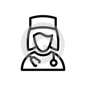 Doctor vector thin line icon