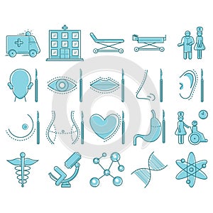 doctor icons. Vector illustration decorative design