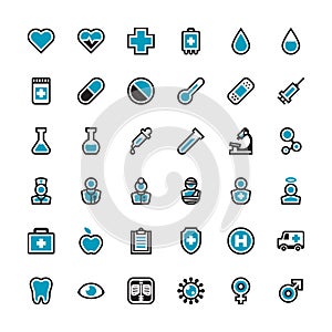 doctor icons. Vector illustration decorative design