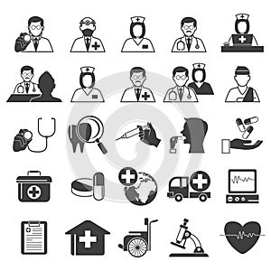 doctor icons. Vector illustration decorative design