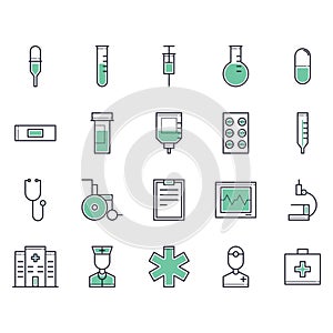 doctor icons. Vector illustration decorative design