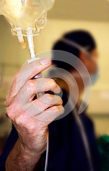 Doctor intravenous drip photo