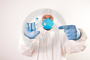 Doctor with laboratory COVID-19 test kit for diagnosis coronavirus infection