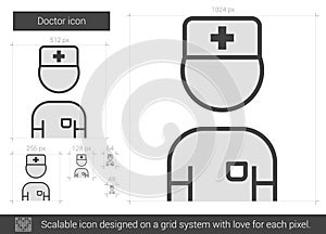 Doctor line icon.