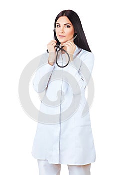 Doctor listening stethoscope