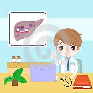 Doctor with liver health concept