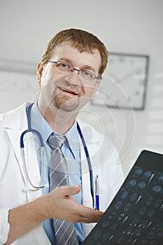 Doctor looking at medical scan