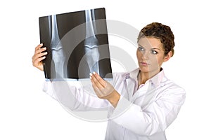 Doctor looking at x-ray