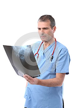 Doctor looking at a xray