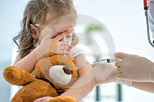 Vaccination to a child