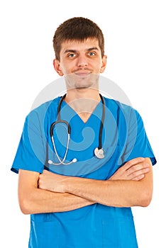 Doctor man with crossed hands