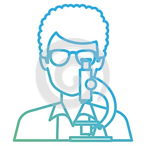doctor man with microscope character