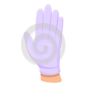 Doctor medical gloves icon, cartoon style
