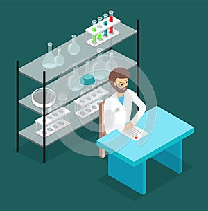 Doctor in a medical laboratory. Scientist in science education research lab laboratory equipment