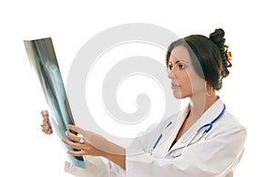 Doctor or medical professional analysing a patient's x-ray