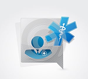 doctor and medical symbol communication concept.