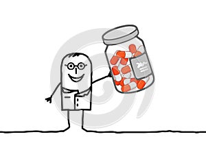 Doctor & medicine capsules photo