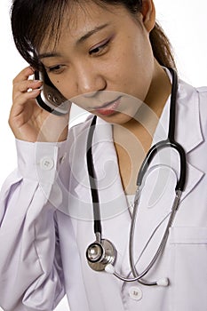 Doctor with Mobile Phone