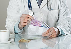 Doctor with money