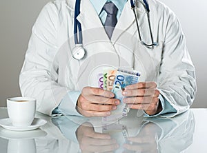 Doctor with money