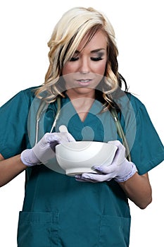 Doctor with Mortar and Pestel