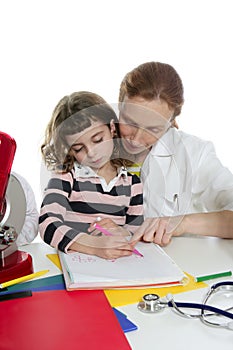 Doctor natural sciences teaching school pupil