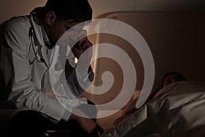 Doctor during night shift