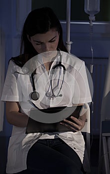 Doctor during night shift