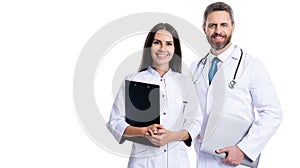 doctor and nurse medical worker in hospital provide medicine and healthcare, copy space