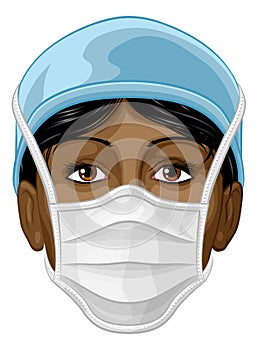 Doctor or Nurse Wearing PPE Protective Face Mask