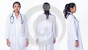 Doctor Nurse woman in labcoat uniform stethoscope