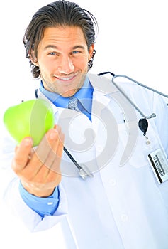 Doctor Offering Healthy Food