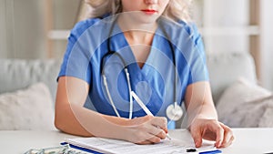 Doctor paperwork healthcare billing medical record