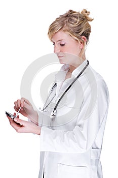 Doctor with pda