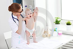 Doctor pediatrician and baby patient