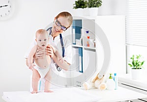 Doctor pediatrician and baby patient