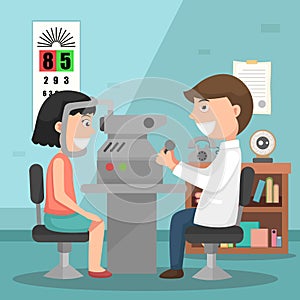 Doctor performing physical examination illustration