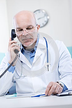 Doctor on the phone