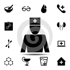 doctor, physician, doc, medico icon. Simple glyph vector element of Medecine set icons for UI and UX, website or mobile
