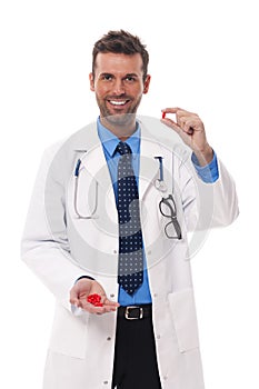 Doctor with pills