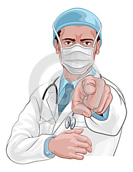 Doctor Wants or Needs You Pointing Medical Concept photo