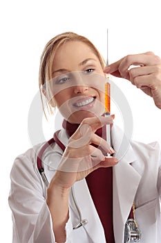 Doctor preparing needle